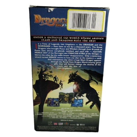 Mega Bloks Dragons Fire and Ice VHS 2004 Fantasy Anime Movie Adventure - Picture 3 of 3